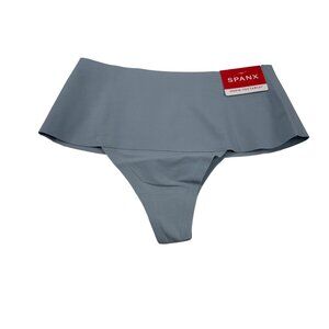 Spanx Women's Size XS Panty Thong Smoothing Waistband Antique Blue New With Tags